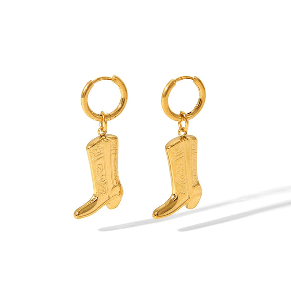 Wholesale Stainless Steel Jewelry With Boots Pattern Pendant And Snake Bone Chain Electroplated For Unisex