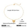 Wholesale Stainless Steel Jewelry With Bow Design Geometric Pattern Electroplated Zircon Earrings And Titanium Steel Ring For Women