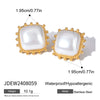 Wholesale Stainless Steel Jewelry With Bow Design Geometric Pattern Electroplated Zircon Earrings And Titanium Steel Ring For Women