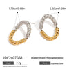 Wholesale Stainless Steel Jewelry With Geometric Design Gold And Silver Color Matching Electroplating Process