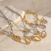 Wholesale Stainless Steel Jewelry With Geometric Design Gold And Silver Color Matching Electroplating Process
