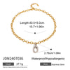 Wholesale Stainless Steel Jewelry With Geometric Design Gold And Silver Color Matching Electroplating Process