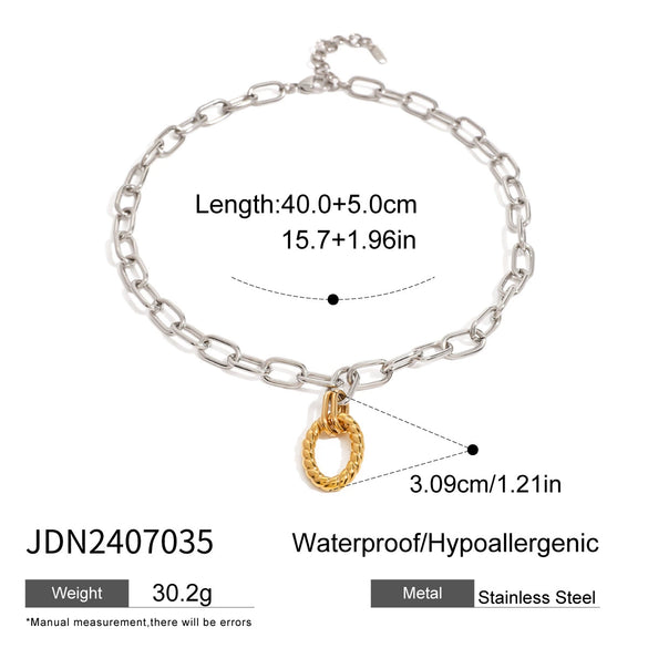 Wholesale Stainless Steel Jewelry With Geometric Design Gold And Silver Color Matching Electroplating Process