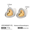 Wholesale Stainless Steel Jewelry With Geometric Pattern Gold And Silver Color Matching Electroplating Treatment Love Shape Nonfading Design