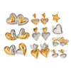 Wholesale Stainless Steel Jewelry With Geometric Pattern Gold And Silver Color Matching Electroplating Treatment Love Shape Nonfading Design
