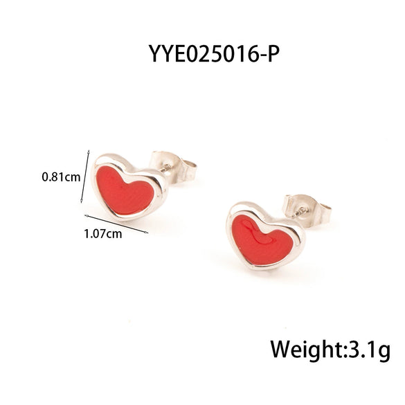 Wholesale Stainless Steel Jewelry With Love Pattern Lovely Style Pvd Furnace Vacuum Real Gold Plating O Word Chain Necklace And Earrings Set