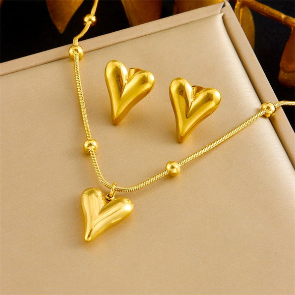 Wholesale Stainless Steel Jewelry With Love Water Drops Bells Pattern Bamboo Chain For Women
