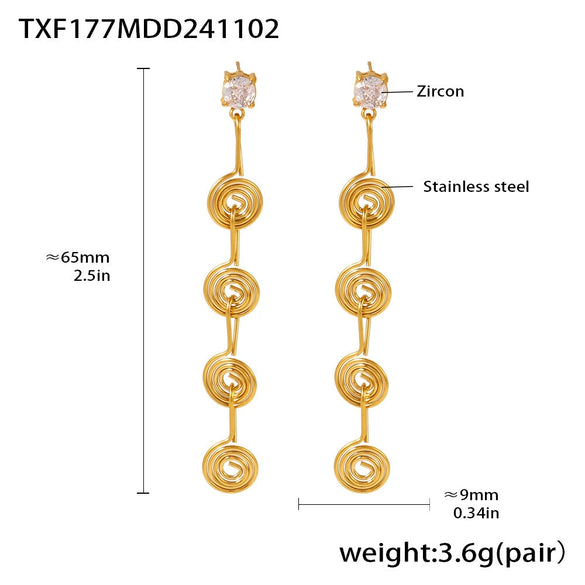 Wholesale 316L Stainless Steel Jewelry With Question Mark Tassel And Electroplating For Women