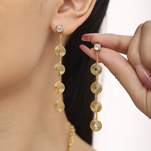 Wholesale 316L Stainless Steel Jewelry With Question Mark Tassel And Electroplating For Women
