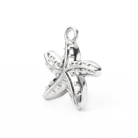 Wholesale Stainless Steel Jewelry With Starfish Dolphin Seahorse Shell Pendant Electroplated Marine Series
