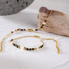 Wholesale Stainless Steel Jewelry Women's Original Design Geometric Fashion Bracelet With Pearl Inlaid Natural Stone And Electroplating Treatment