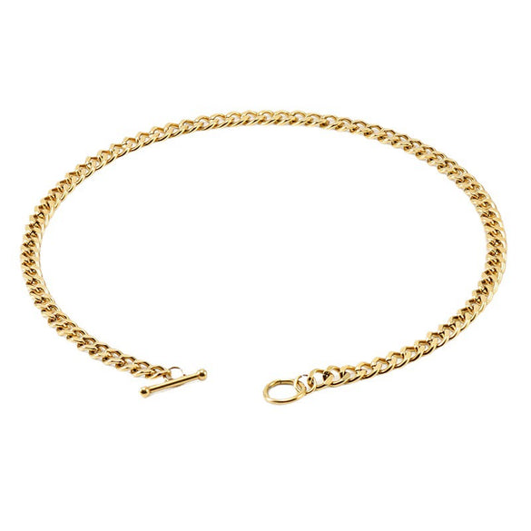 Wholesale 316L Stainless Steel Joker Cuban Chain Bracelet Necklace With Ot Buckle And Geometric Pattern 18K Gold Finished By Electroplating