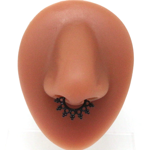 Wholesale Stainless Steel K9 Bow Nose Ring Jewelry With Electroplating Treatment