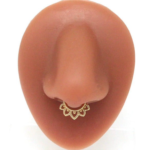 Wholesale Stainless Steel K9 Bow Nose Ring Jewelry With Electroplating Treatment