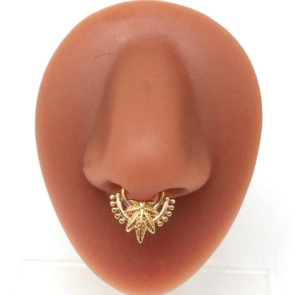 Wholesale Stainless Steel K9 Bow Nose Ring Jewelry With Electroplating Treatment