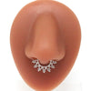 Wholesale Stainless Steel K9 Bow Nose Ring Jewelry With Electroplating Treatment