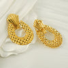 Wholesale 316L Stainless Steel 18K Electroplated Fruit Shape Hollow Design Women's Earrings