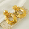 Wholesale 316L Stainless Steel 18K Electroplated Fruit Shape Hollow Design Women's Earrings