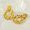 Wholesale 316L Stainless Steel 18K Electroplated Fruit Shape Hollow Design Women's Earrings