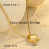 Wholesale Stainless Steel 18K Electroplated Geometric Heart Star Snake Bone Pendant Clavicle Necklace For Women Light Luxury Niche Design