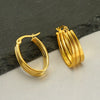 Wholesale Stainless Steel 18K Electroplated Geometric Women's Ring And Earrings Jewelry