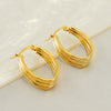 Wholesale Stainless Steel 18K Electroplated Geometric Women's Ring And Earrings Jewelry
