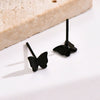 Wholesale Stainless Steel 14K Electroplated Heart And Animal Patterned Butterfly Earrings For Unisex