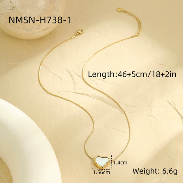 Wholesale Stainless Steel 18K Electroplated Heart Shape Jewelry Set For Women Earrings And Necklace