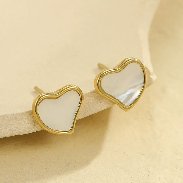 Wholesale Stainless Steel 18K Electroplated Heart Shape Jewelry Set For Women Earrings And Necklace