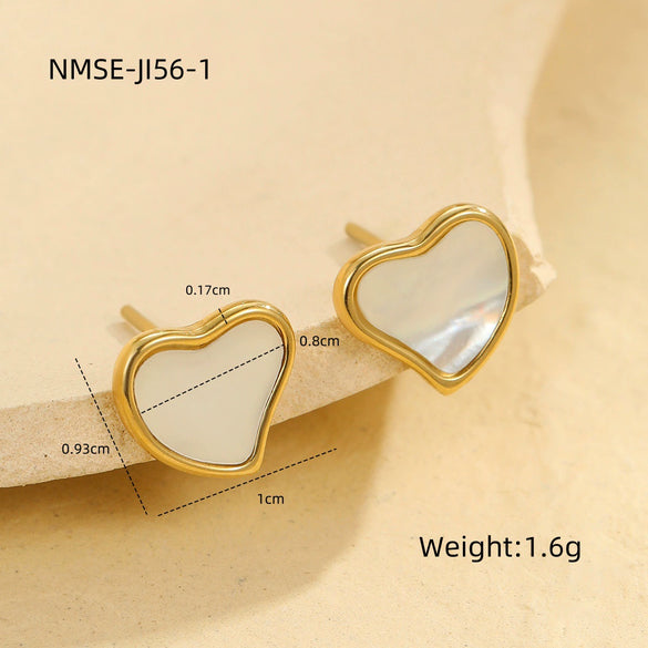 Wholesale Stainless Steel 18K Electroplated Heart Shape Jewelry Set For Women Earrings And Necklace