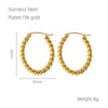 Wholesale Stainless Steel 18K Electroplated Twist Earrings For Women
