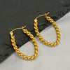 Wholesale Stainless Steel 18K Electroplated Twist Earrings For Women