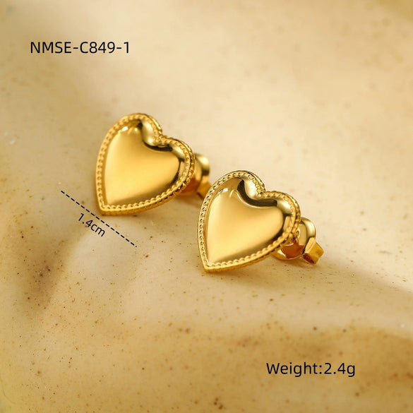 Wholesale Stainless Steel 18K Electroplated Vintage Style Women's Earrings