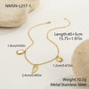 Wholesale Stainless Steel 18K Gold Electroplated Geometric Cross And Heart Pendant Necklace For Women