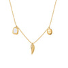 Wholesale Stainless Steel 18K Gold Electroplated Geometric Cross And Heart Pendant Necklace For Women