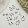 Wholesale Stainless Steel 18K Gold Electroplated Geometric Heartshaped Earrings For Women