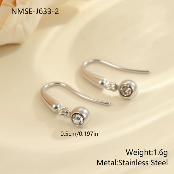 Wholesale Stainless Steel 18K Gold Electroplated Geometric Heartshaped Earrings For Women
