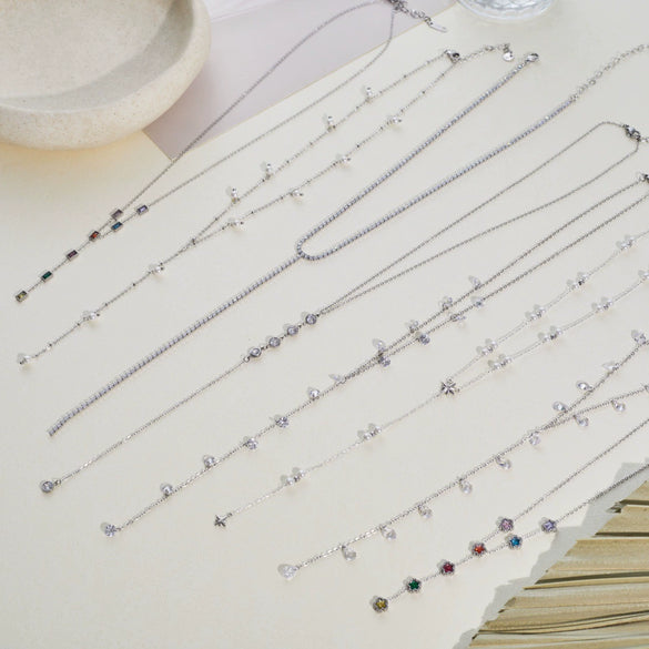Wholesale Stainless Steel 18K Gold Electroplated Geometric Pendant Necklace And Bracelet Jewelry For Women