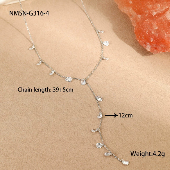Wholesale Stainless Steel 18K Gold Electroplated Geometric Pendant Necklace And Bracelet Jewelry For Women