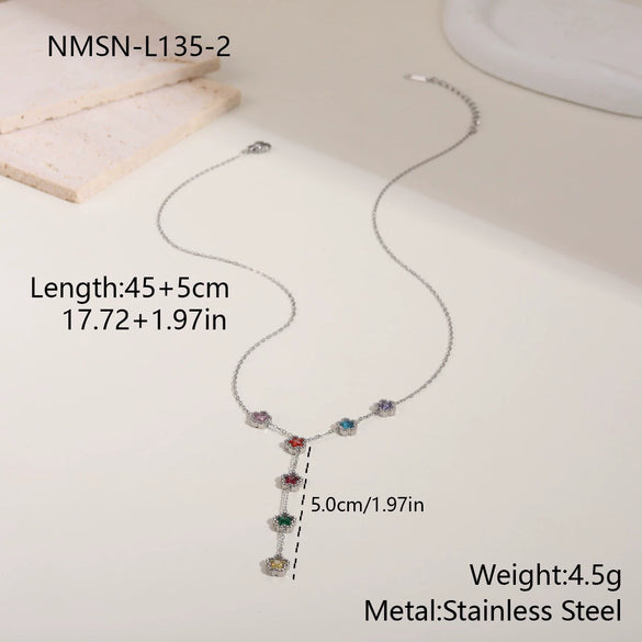 Wholesale Stainless Steel 18K Gold Electroplated Geometric Pendant Necklace And Bracelet Jewelry For Women