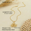 Wholesale Stainless Steel 18K Gold Electroplated Geometric Threedimensional Hollow Flower Pendant Necklace For Women