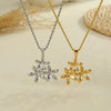 Wholesale Stainless Steel 18K Gold Electroplated Geometric Threedimensional Hollow Flower Pendant Necklace For Women