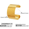 Wholesale Stainless Steel 18K Gold Electroplated Geometric Wide Bracelet Fashion Accessories