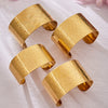 Wholesale Stainless Steel 18K Gold Electroplated Geometric Wide Bracelet Fashion Accessories