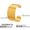 Wholesale Stainless Steel 18K Gold Electroplated Geometric Wide Bracelet Fashion Accessories