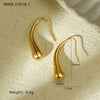 Wholesale Stainless Steel 18K Gold Electroplated Retro C Shaped Earrings And Bracelet For Women