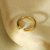 Wholesale Stainless Steel 18K Gold Electroplated Retro C Shaped Earrings And Bracelet For Women