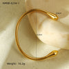 Wholesale Stainless Steel 18K Gold Electroplated Retro C Shaped Earrings And Bracelet For Women