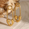 Wholesale Stainless Steel 18K Gold Love Heart Pin Earrings With Electroplating For Women High Fashion All Match Jewelry