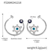 Wholesale 316L Stainless Steel 18K Gold Plated Enamel Glaze Geometric Light Luxury Exaggerated Women's Earrings